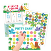 Potty Training – Playful & Motivational - potty training card with Stickers
