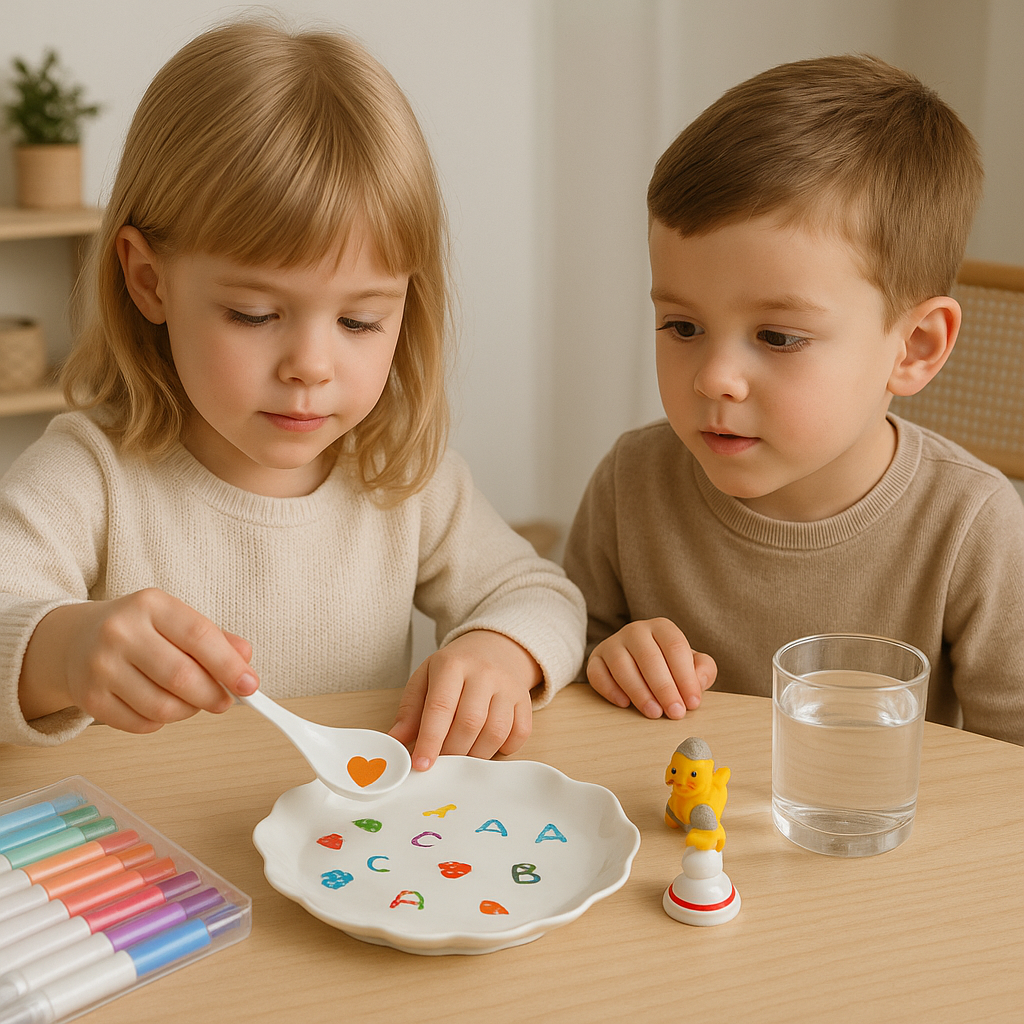Magic Water Pen™ | Creative works of art in water - Watercolour sticker set (+ FREE ceramic spoon)