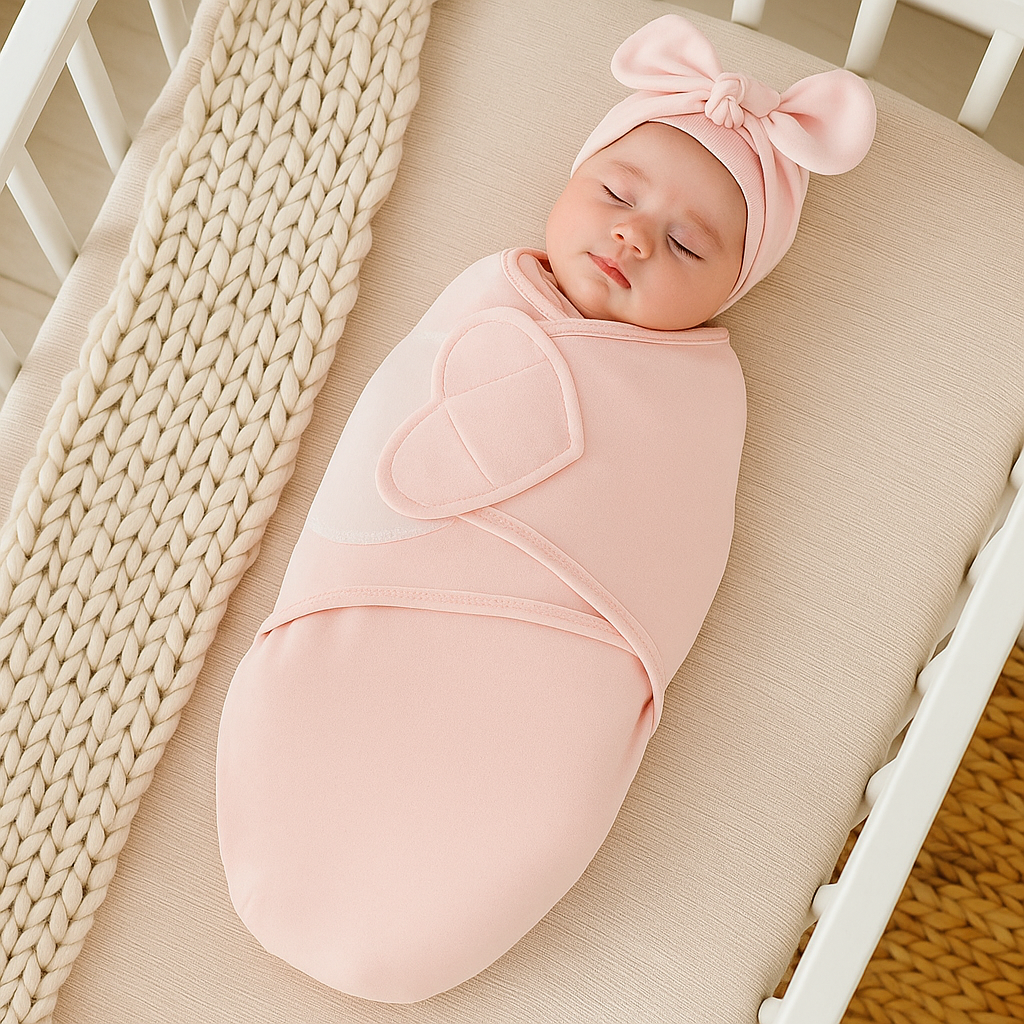 DreamNest – Peace & Comfort – Luxury Swaddle Blanket with Hat
