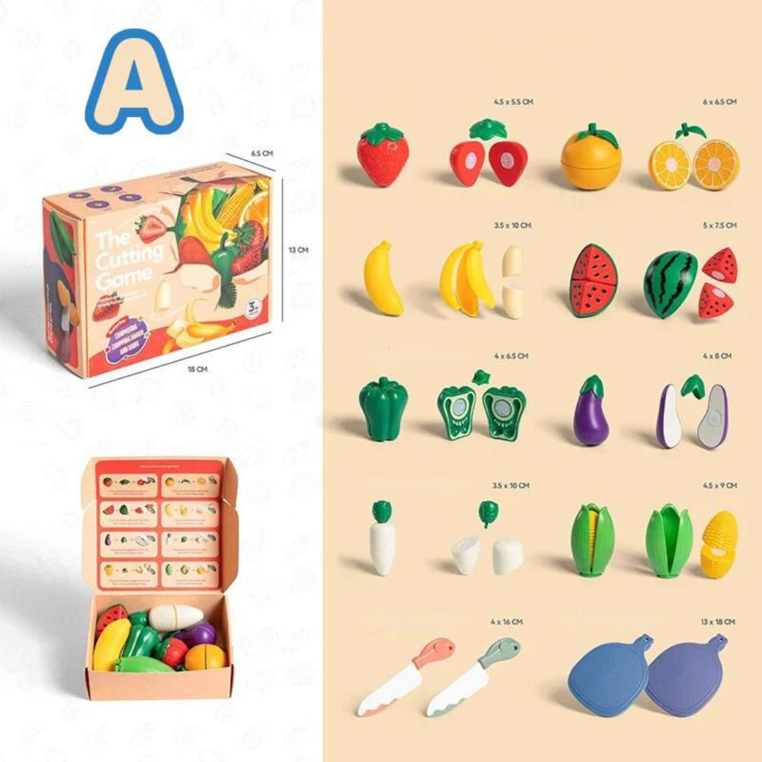 Fruitigo – Learn & Play - Montessori Fruit Cutting Set