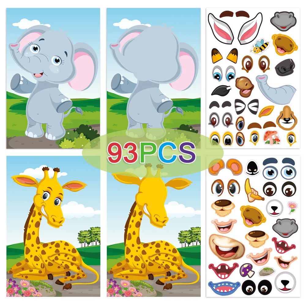 Funny Faces™ – Animal Fun & Sticky Fun - Reusable Sticker Book