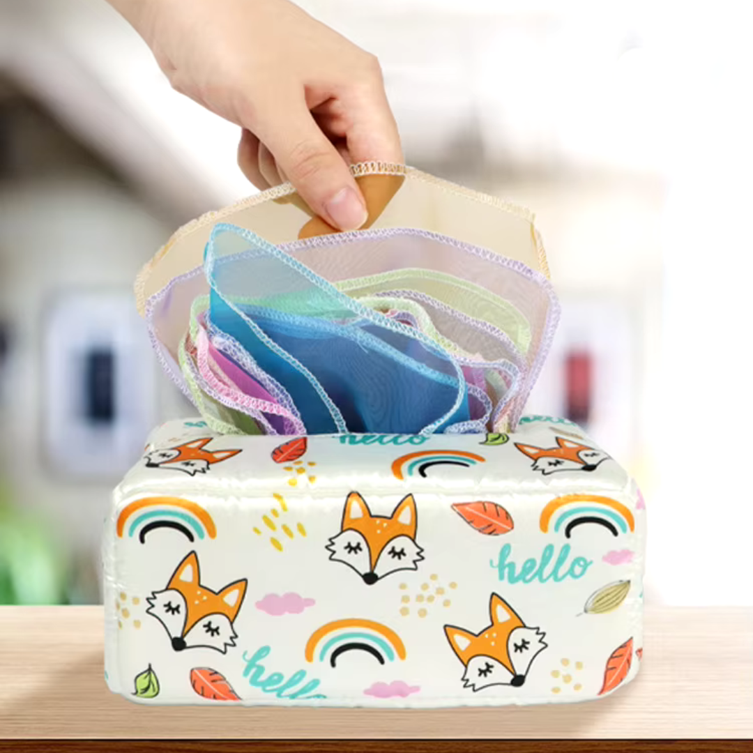 KleurenKracht – Development & Senses - Montessori Sensory Tissue Box