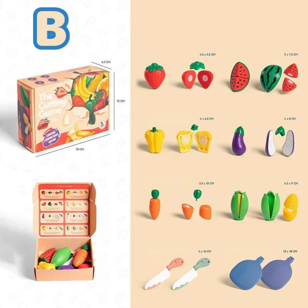 Fruitigo – Learn & Play - Montessori Fruit Cutting Set