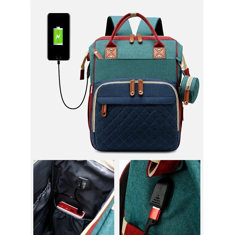 TravelNest – Always a Resting Place - 2-in-1 Diaper Bag with Baby Bed