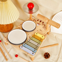 Thumbnail for Woods β Musical & Educational β Wooden Drum Set for Toddlers