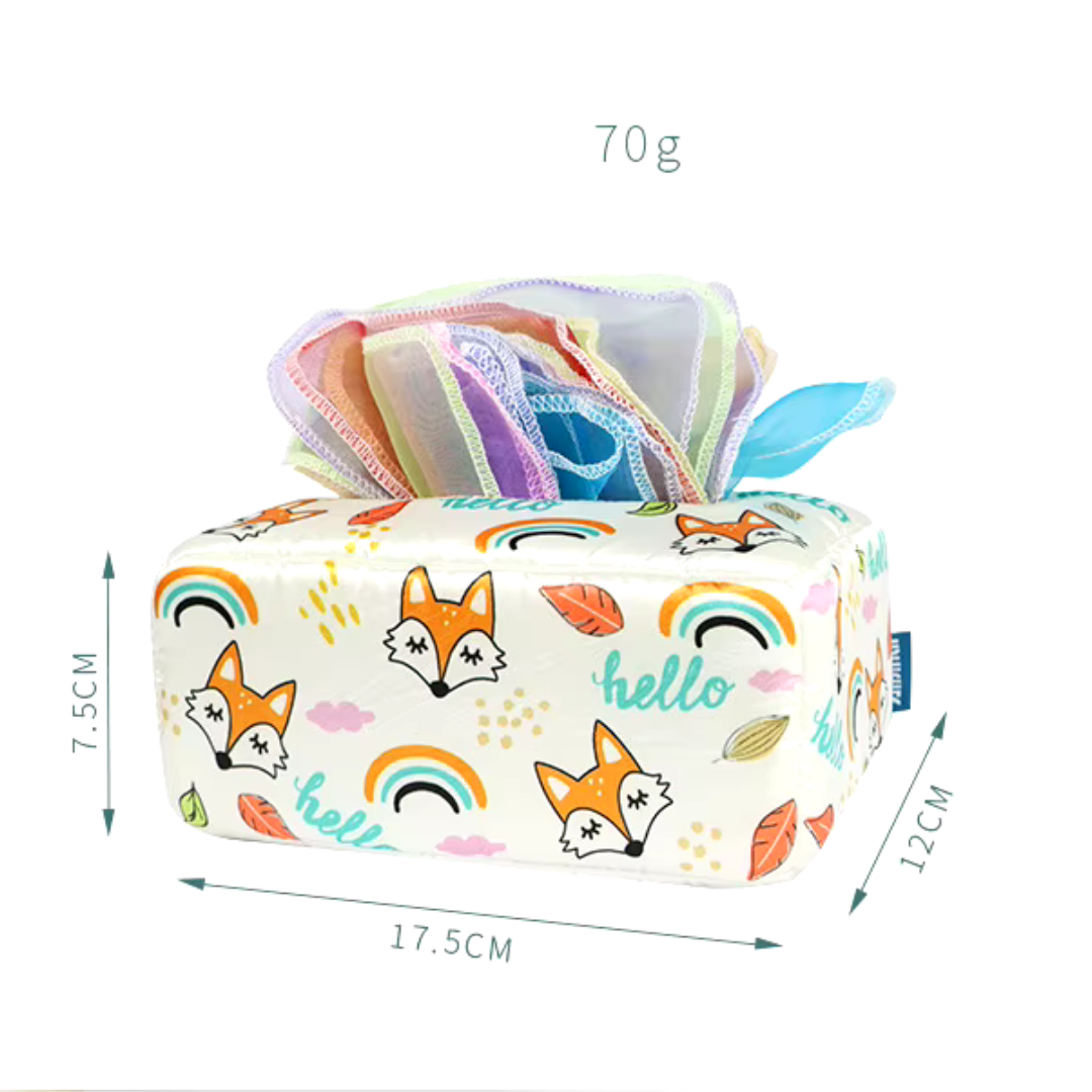 KleurenKracht – Development & Senses - Montessori Sensory Tissue Box