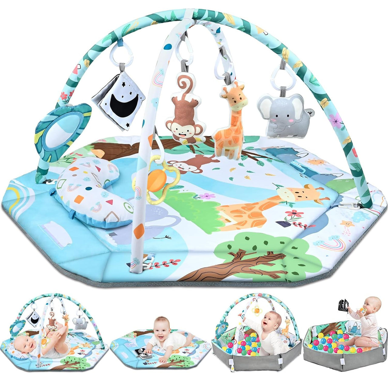 SensoryHaven – 8-in-1 Growth & Play – Baby Play Mat