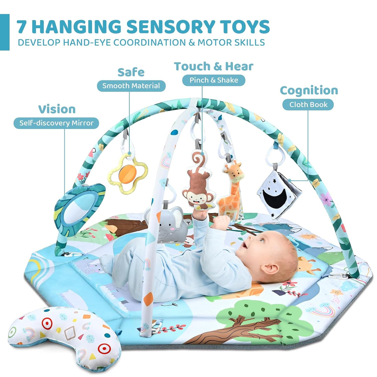 SensoryHaven – 8-in-1 Growth & Play – Baby Play Mat