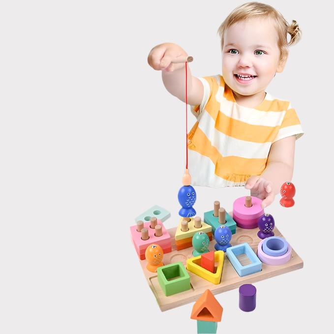 Colorful Fishing - Creative & Educational - Wooden Fishing Game