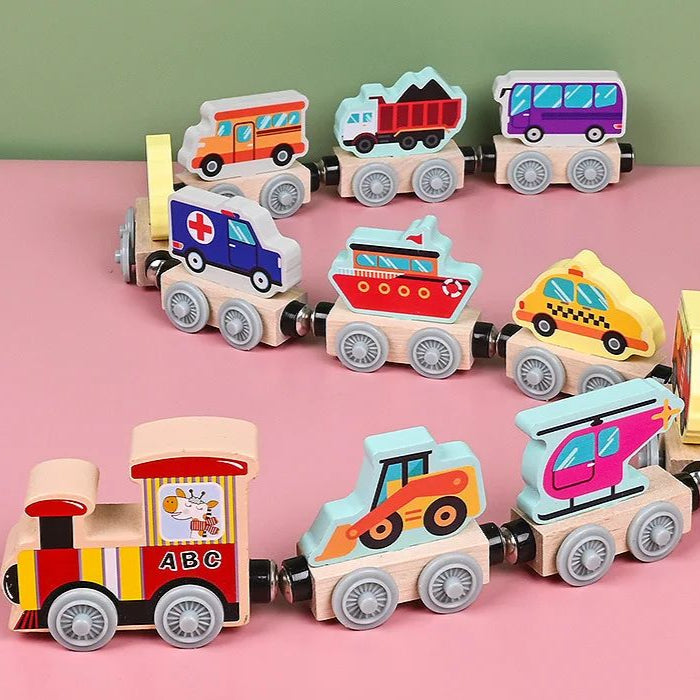 Tiny Express™ – Colors & Shapes - Wooden Train Toys