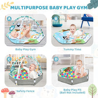 Thumbnail for SensoryHaven – 8-in-1 Growth & Play – Baby Play Mat