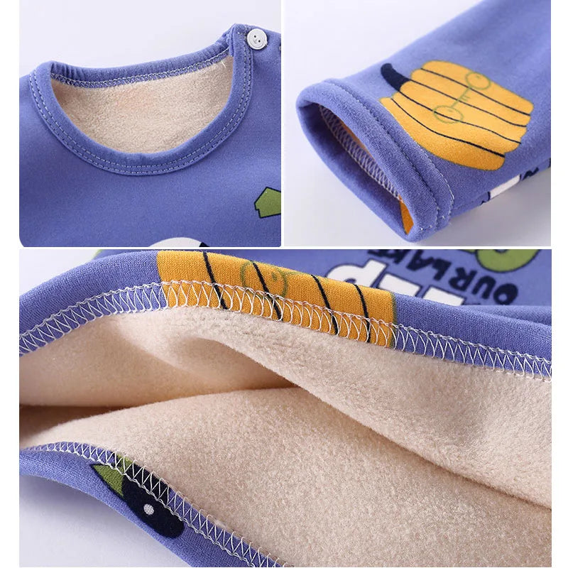 Mini Fashion™ - Kinder tegneserie-fleecepysjamas