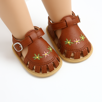 Thumbnail for TinyPetals – Comfort & Style – Baby Sandals with Floral Embroidery
