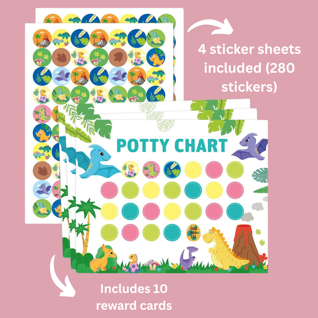 Potty Training – Playful & Motivational - potty training card with Stickers