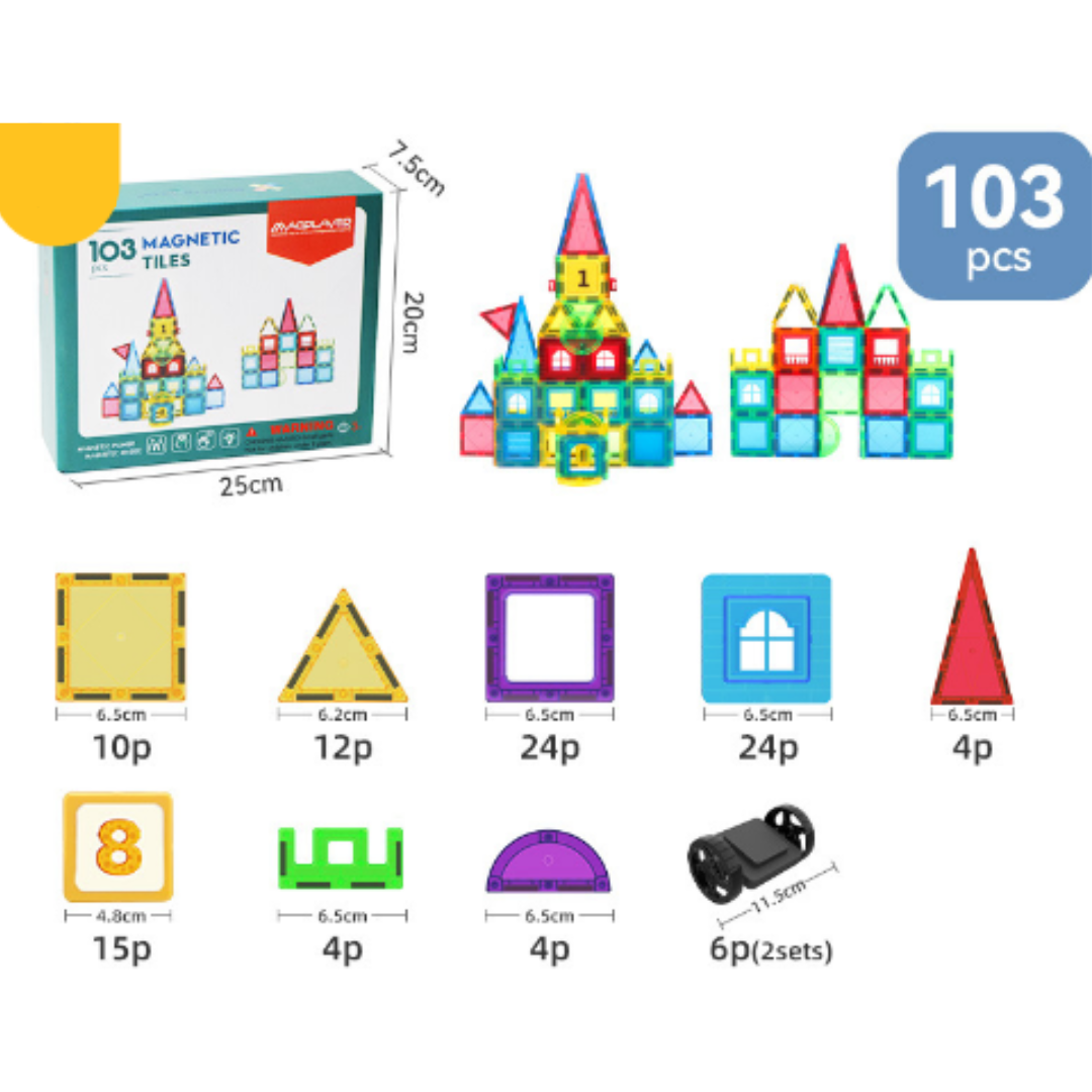 Magnet Toys - Develop Creativity - Magnetic Tiles
