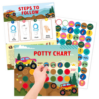 Thumbnail for Potty Training – Playful & Motivational - potty training card with Stickers