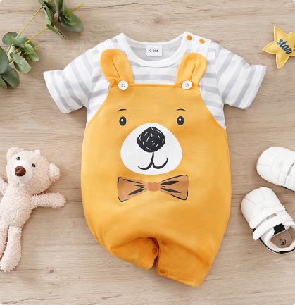 Mini Fashion™ - Comfort For Every Night - Short-Sleeve Pajama Bodysuit