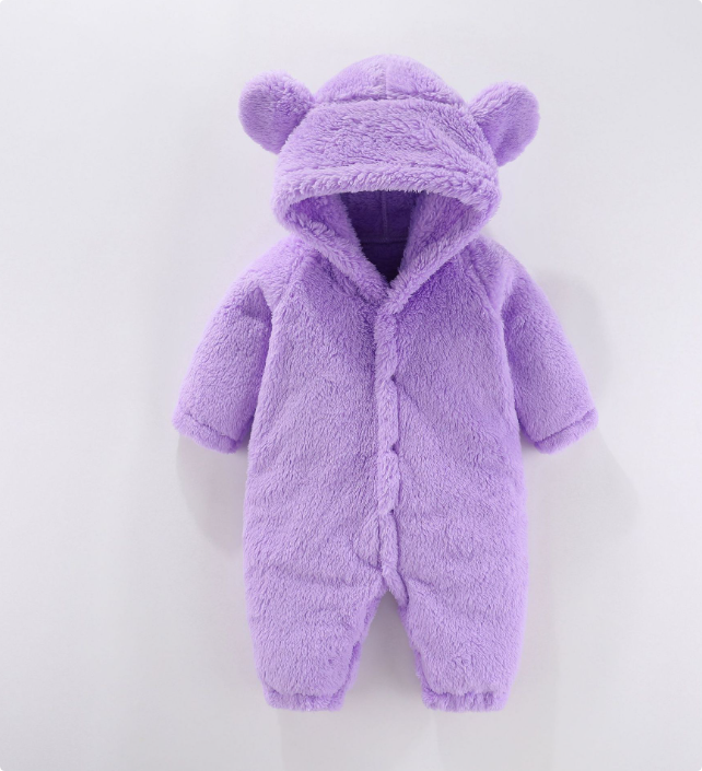 Mini Fashion™ - With Hood - Fleece Romper