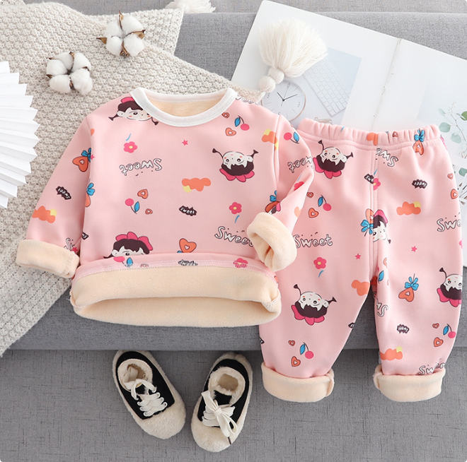 Mini Fashion™ - Kinder tegneserie-fleecepysjamas