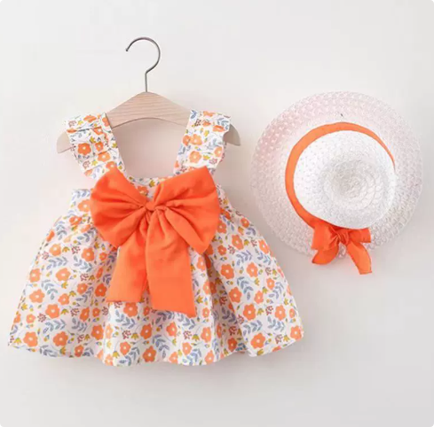 Mini Fashion™ – Sweet & Summery - Fruit Dress (includes FREE straw hat)