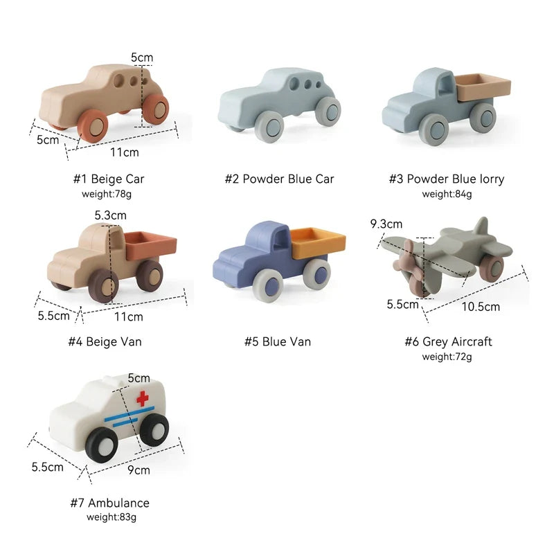 Mini Motion™ – Rolling & Biting - Silicone Vehicle Toys
