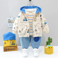 Thumbnail for Mini Fashion™ - Toddler & Adventure - 3-Piece Clothing Set Red Baseball Bear