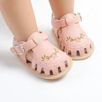 Thumbnail for TinyPetals – Comfort & Style – Baby Sandals with Floral Embroidery