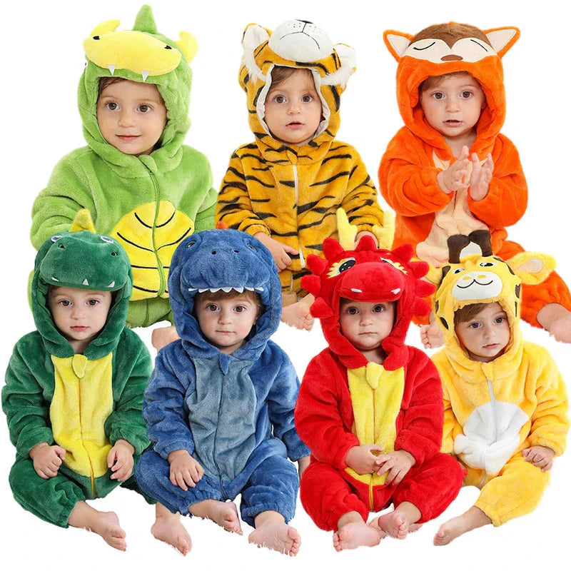 Mini Fashion - Durable & Washable - Animal Romper Onesie (0-24 months)