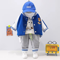 Thumbnail for Mini Fashion™ - Toddler & Adventure - 3-Piece Clothing Set Red Baseball Bear