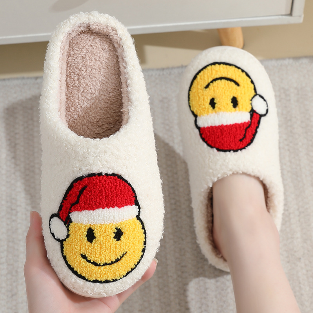 Northern Lights Kids - Warm & Festive - Plush patterned Christmas slippers