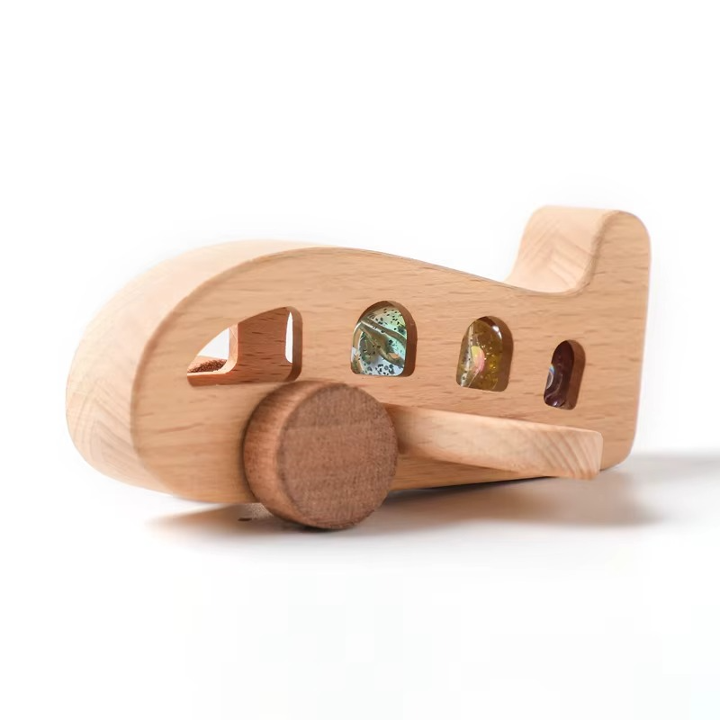Woods™ - Promote Creativity & Motor Skills - Wooden Montessori Airplane Toy