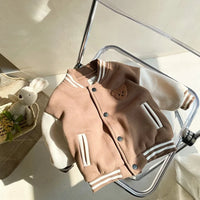 Thumbnail for Mini Fashion™ - Småbarns fløyelsribbet baseball vinterjakke