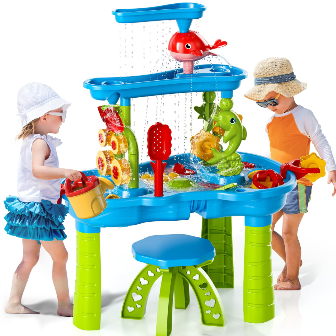 AquaPlay – Summer Fun & Discovery - 3-Layer Sand and Water Play Table