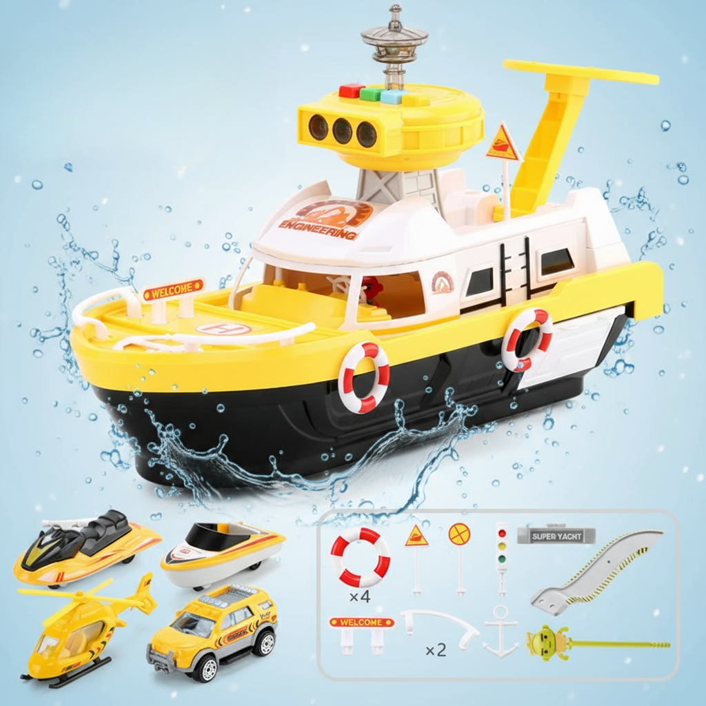 PlayHarbor – Musical & Interactive – Toy Boat with Light & Sound