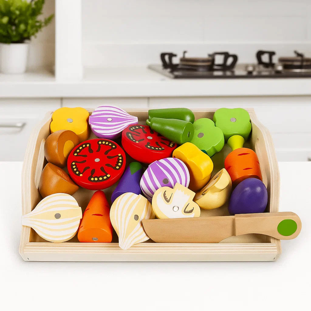 MiniChef – Fun & Creative – Wooden Magnetic Kitchen Play Set