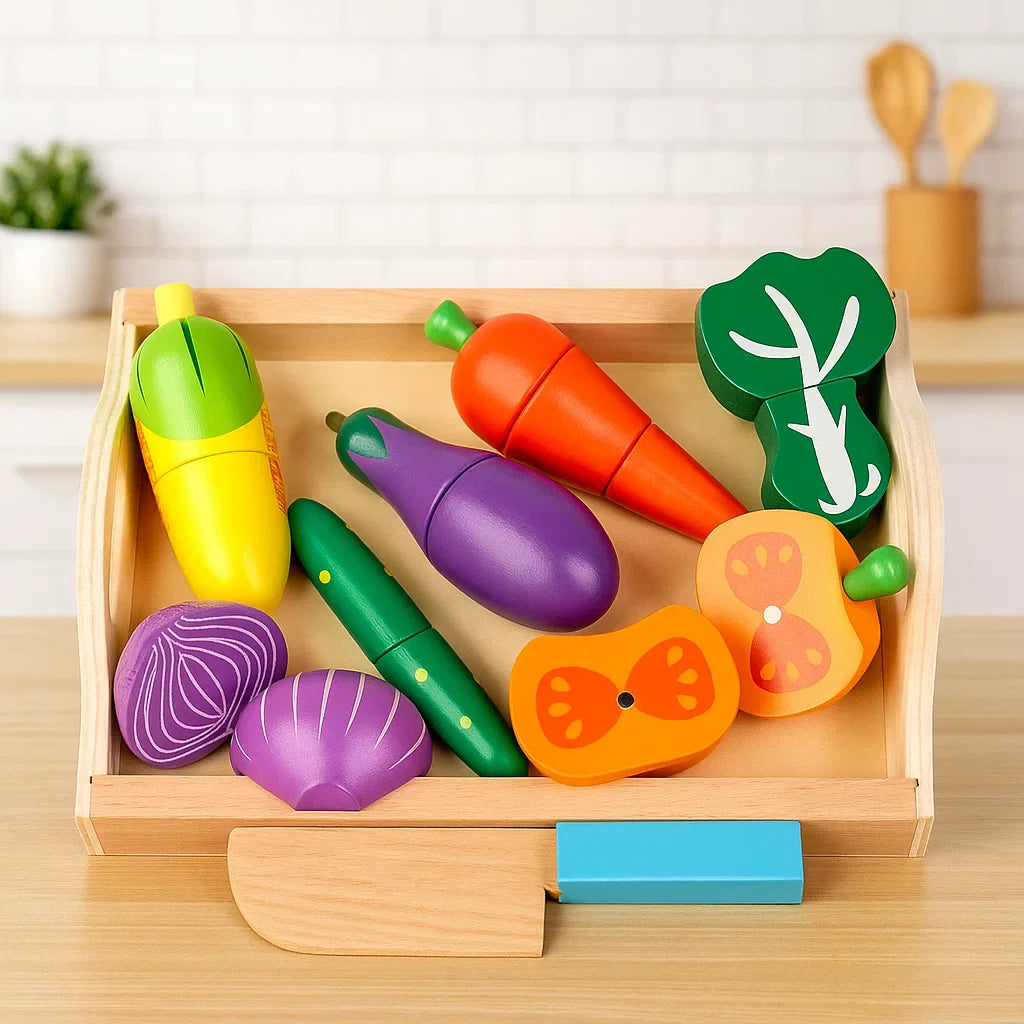 MiniChef – Fun & Creative – Wooden Magnetic Kitchen Play Set
