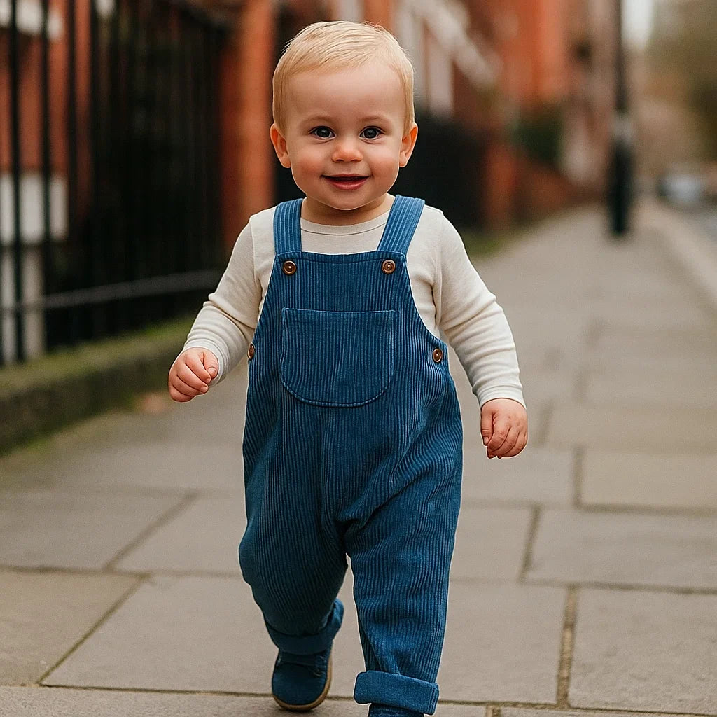 TinyTrend – Comfortable and stylish – Ribbed fabric dungarees