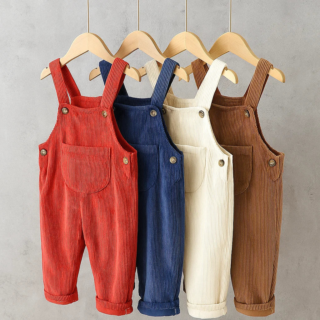 TinyTrend – Comfortable and stylish – Ribbed fabric dungarees