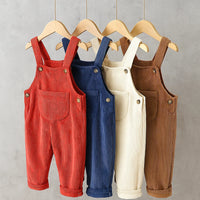 Thumbnail for TinyTrend – Comfortable and stylish – Ribbed fabric dungarees
