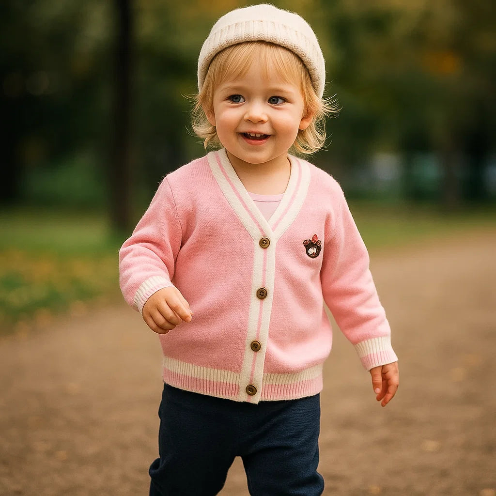 CozziWear – Warm & Trendy – Knitted Cardigan with Bears
