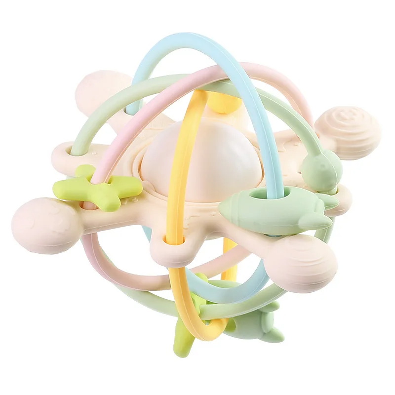 Sensory Rattle Ball™ – Soft Grab Fun - Baby Silicone Teething Toys