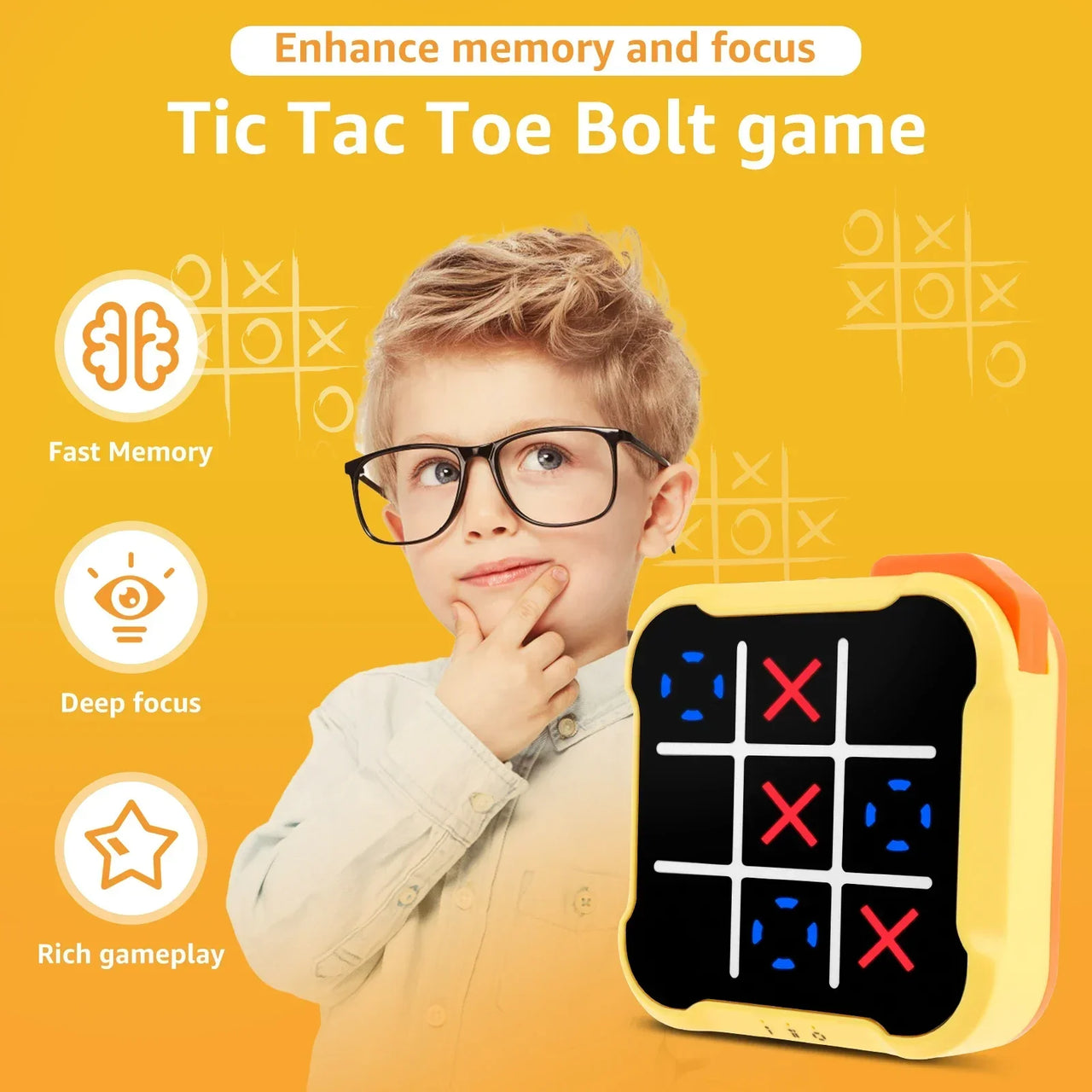 Tic Tac Toe Game™ - Strengthen Memory & Problem Solving Ability - Electronic Butter, Cheese & Eggs