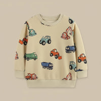 Thumbnail for TruckTales – Soft & Warm - Sweater with Colorful Construction Vehicles