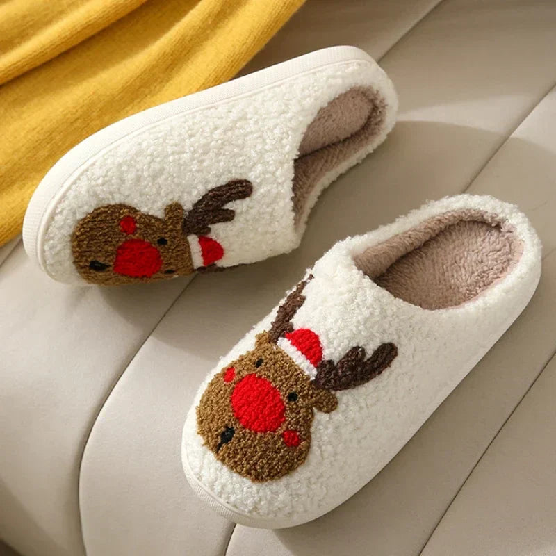 Northern Lights Kids - Warm & Festive - Plush patterned Christmas slippers