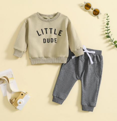 Mini Fashion™ – Tøft «Lille fyr»-sett i bomull