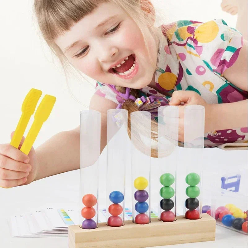 Tube Clip Beads™ - Smart Thinking Game - Color & Motor Game
