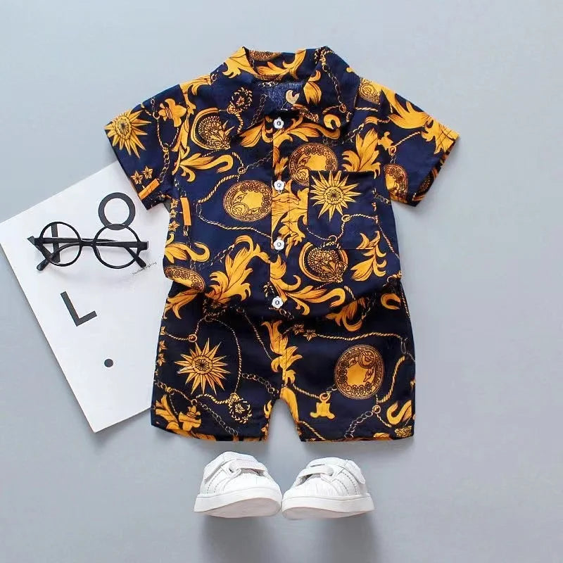 Mini Fashion™ - Fresh & Cheerful - Flowers Boys Set