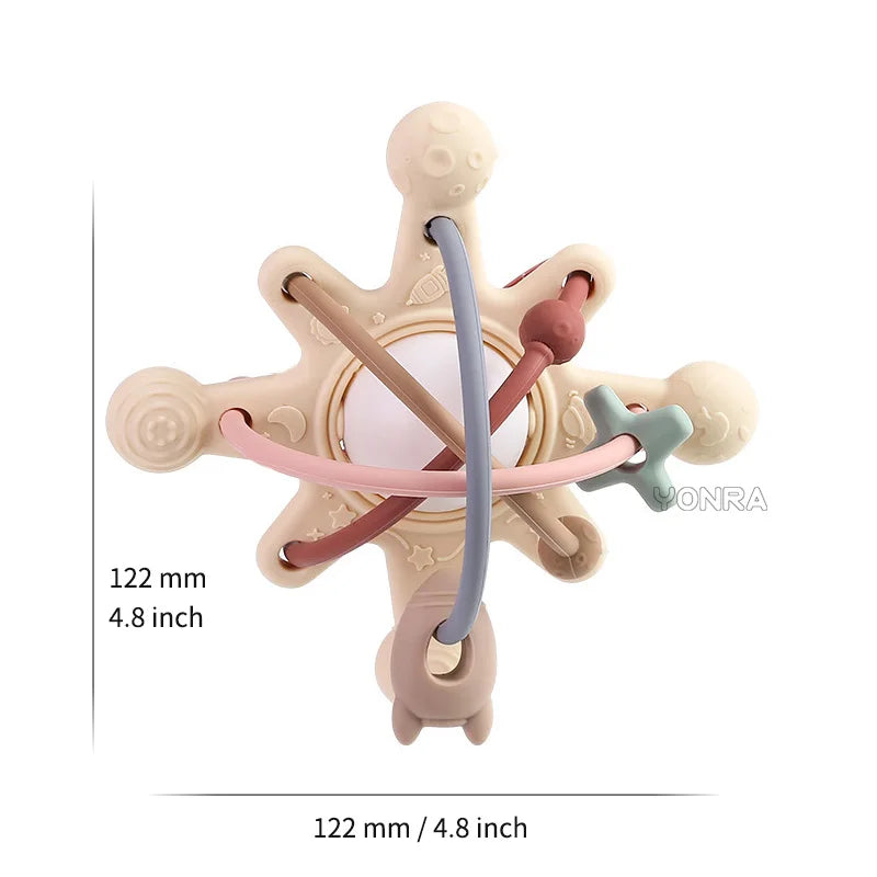 Sensory Rattle Ball™ – Soft Grab Fun - Baby Silicone Teething Toys