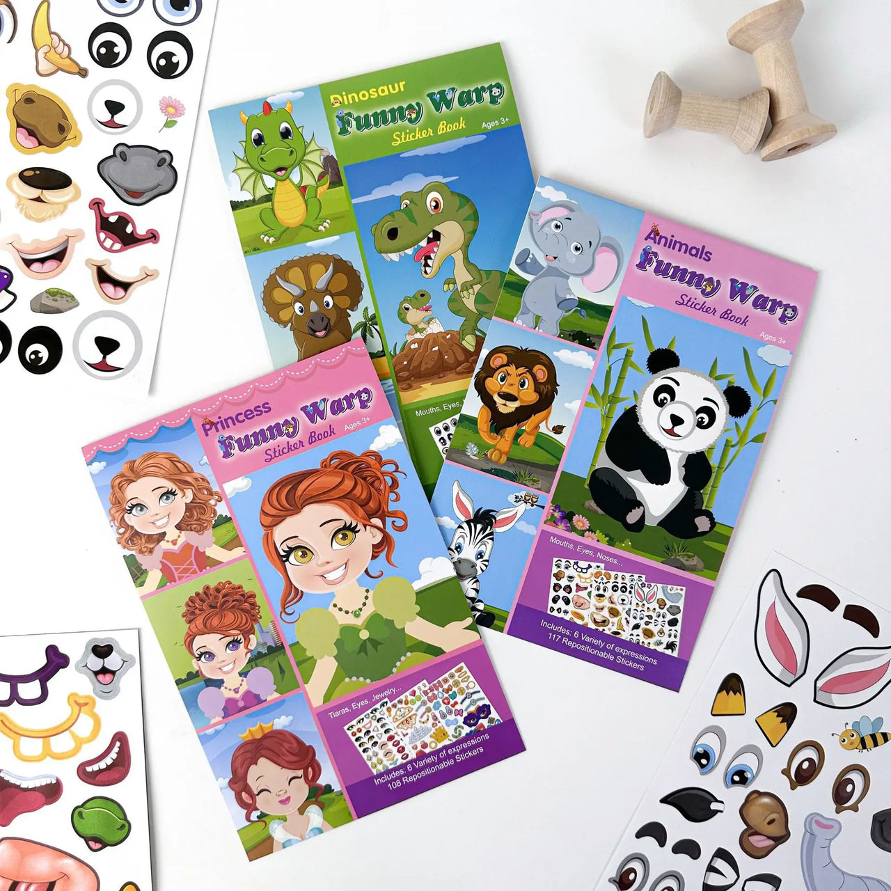 Funny Faces™ – Animal Fun & Sticky Fun - Reusable Sticker Book