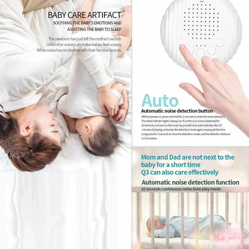 SleepEase – Rest & Travel Time - White Noise Sound Machine for Babies